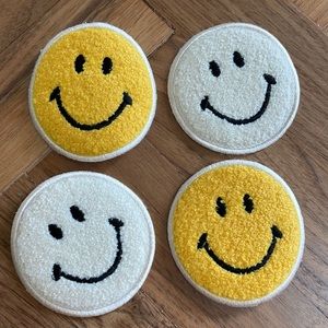 Smiley face patches set of 4